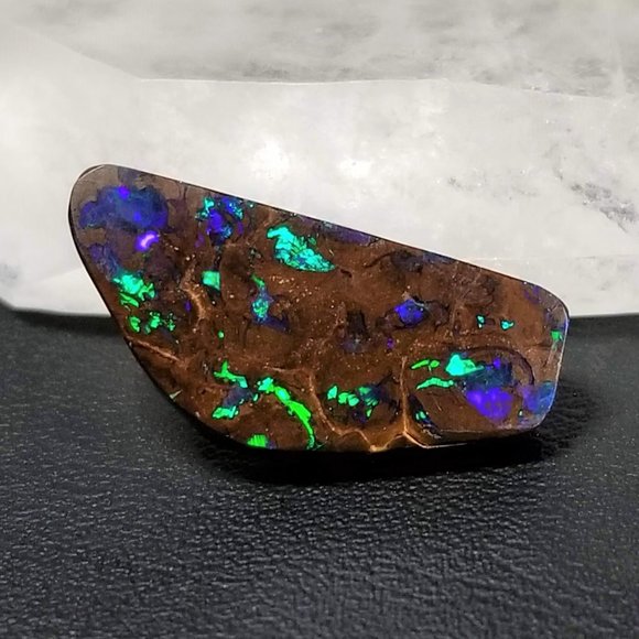 Australian Koroit Opal * 20.15 x 9.08 x 3.62mm * boulder opal cab * SKO4B2 - Picture 10 of 11